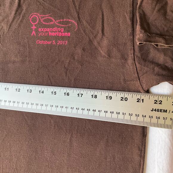 Port and Company Men’s Short Sleeve T-shirt size L, Brown, Girl Power - Picture 4 of 8
